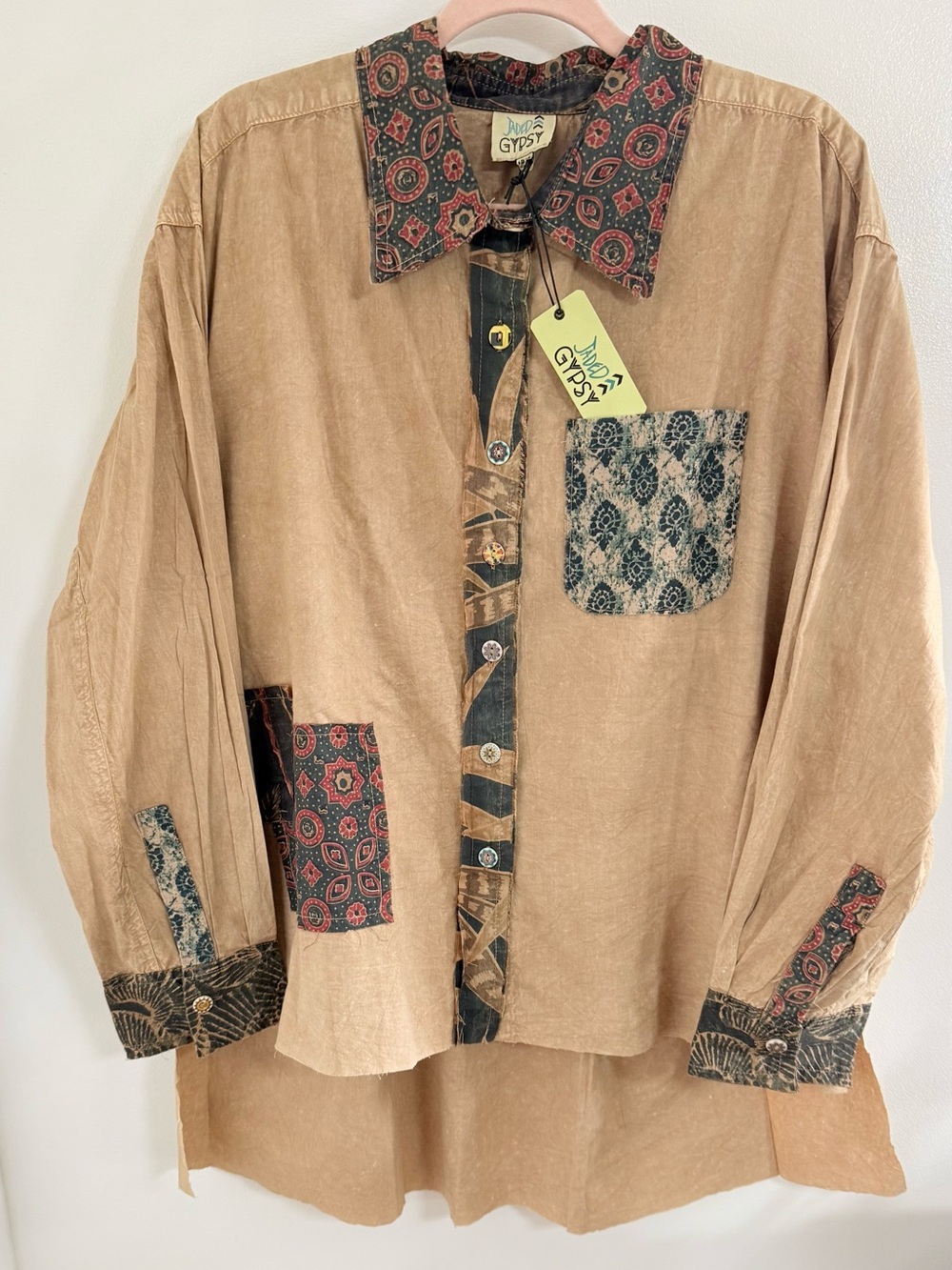 Jaded Gypsy Lightweight Cotton Patchwork Top - New